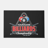 Paillasson NOM Personnalisé Billard 8 Ball Pool Cue Rack (Devant)