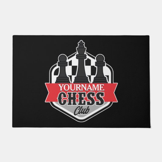 Paillasson Nom personnalisé Chess Player Club Checkmate (Devant)