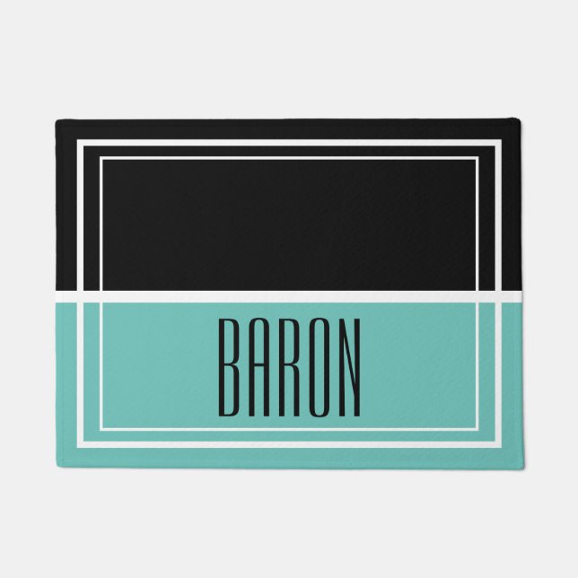 Paillasson Nom personnalisé de l'animal de compagnie Mat d'ea (Devant)