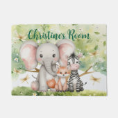 Paillasson Nom personnalisé Jungle Animaux libellules (Devant)