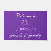 Paillasson Nom personnalisé Portes d'accueil violet (Devant)