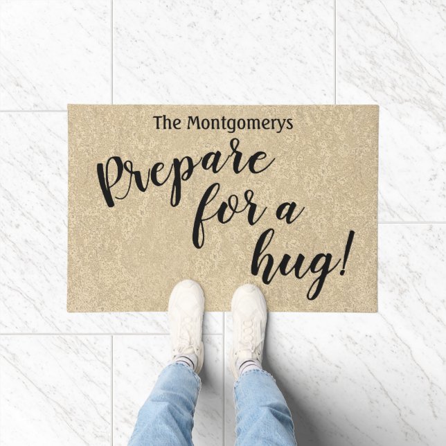 Paillasson Nom Personnalisé Rustique Préparez-Vous Pour Un Ac (Intérieur)