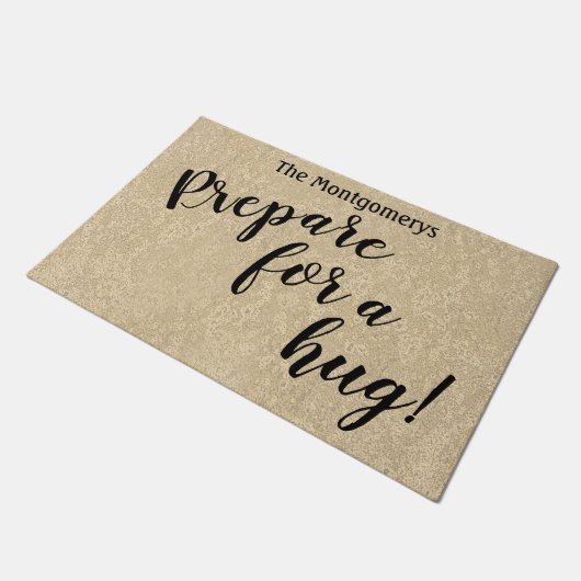 Paillasson Nom Personnalisé Rustique Préparez-Vous Pour Un Ac (Incliné)