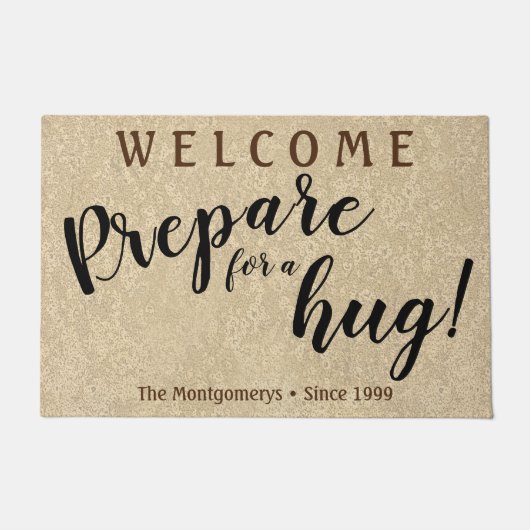 Paillasson Nom Personnalisé Rustique "Préparez-Vous Pour Un G (Devant)