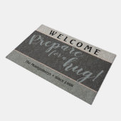 Paillasson Nom Personnalisé Rustique "Préparez-Vous Pour Un G (Incliné)