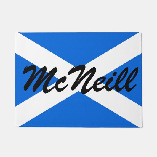 Paillasson Nom personnalisé Scottish Drapeau Porte Mat arc2 (Devant)