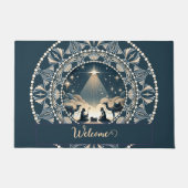 Paillasson Nom personnalisé Star of Wonder Nativité Dot Manda (Devant)