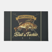 Paillasson Nom personnalisé Trophée Pêche Pêcheur Pêcheur Bai (Devant)