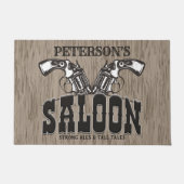 Paillasson NOM PERSONNALISÉ Wild West Gun Revolver Saloon (Devant)