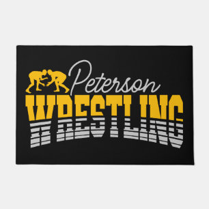 Paillasson NOM personnalisé Wrestling School Team Wrestler