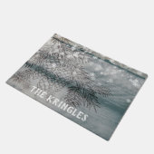 Paillasson Nom rustique de flocons de neige de branches de (Incliné)