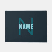 Paillasson Nom simple en gras personnalisable en monogramme (Devant)
