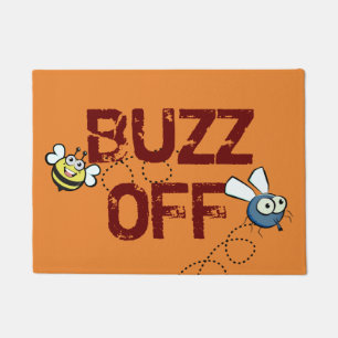 Paillasson (non)bienvenue "buzz off" bebe and fly