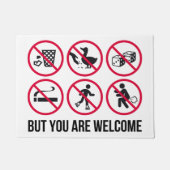 Paillasson Non, mais vous êtes les bienvenus (Devant)