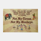 Paillasson Non mon cirque, non mes singes (Devant)