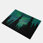 Paillasson Northern Lights Green Night Sky Forest (Incliné)
