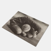 Paillasson Nostalgie du baseball - Mitt et Baseball (Incliné)