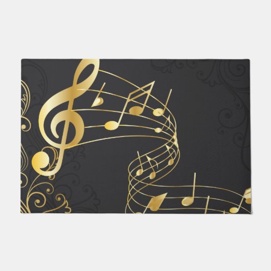 Paillasson Note musicale Or gris de luxe (Devant)