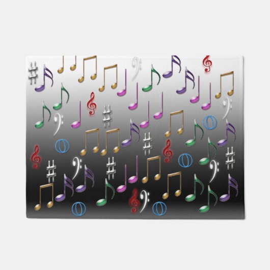 Paillasson Notes musicales colorées (Devant)