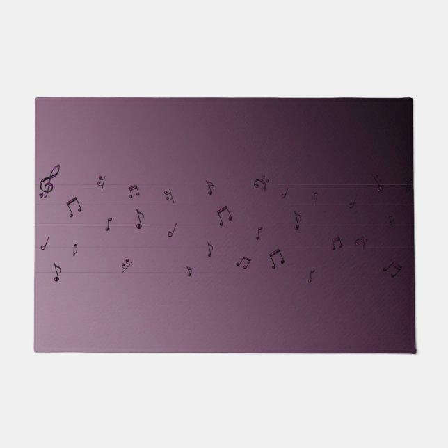 Paillasson Notes musicales Ombre foncé (Devant)