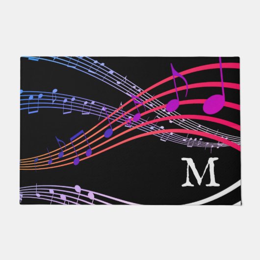 PAILLASSON NOTES MUSIQUES NOTES NOTES DE MUSIQUE NOIRE (Devant)
