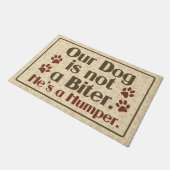 Paillasson Notre chien n'est pas un humour de Biter (Incliné)