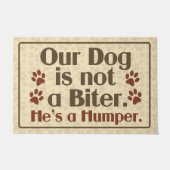 Paillasson Notre chien n'est pas un humour de Biter (Devant)