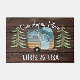 Paillasson Notre Happy Place Doormat, Camp Doormat Personnali