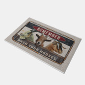 Paillasson N'oubliez pas de laver vos pattes de chèvre (Incliné)