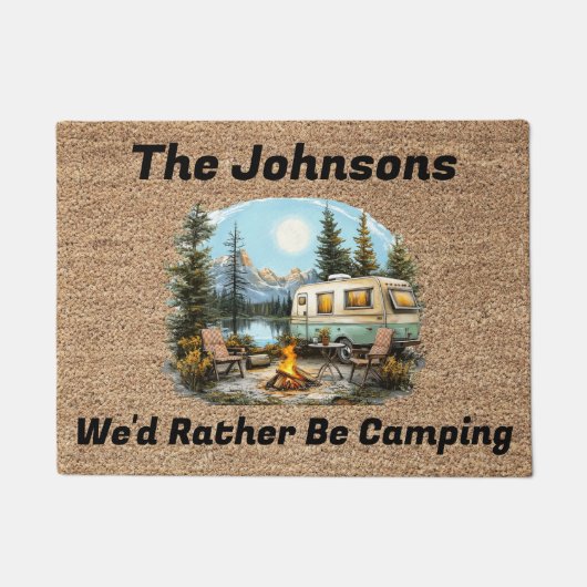Paillasson Nous préférerions Camping Simulated Coir Door Mat (Devant)