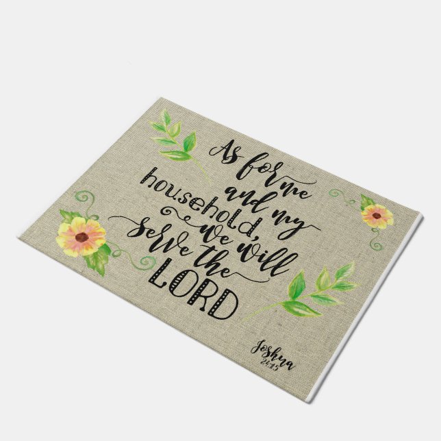Paillasson Nous servirons le seigneur (Incliné)