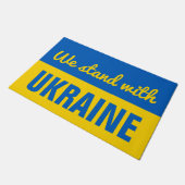 Paillasson Nous Sommes Avec Le Drapeau Ukrainien De L'Ukraine (Incliné)