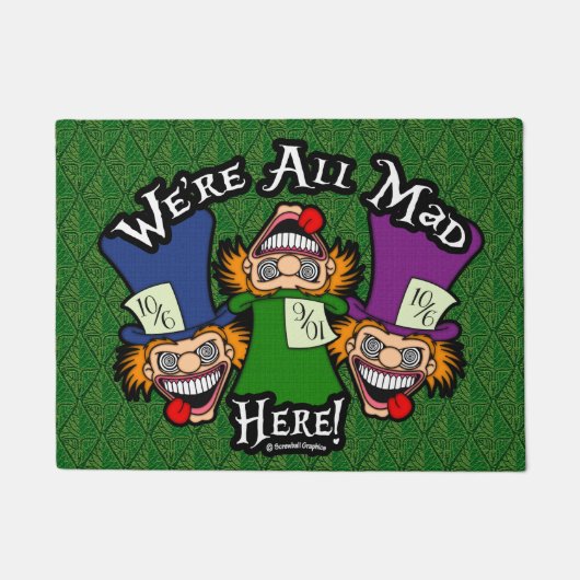Paillasson Nous sommes tous fous ici ! (Devant)