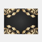 Paillasson nouveau d'art, deco, or, noir, chic, élégant, (Devant)