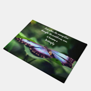 Paillasson Nouveau début Papillon Inspiration Citation