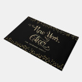Paillasson Nouvel an Jouer Black Gold Script Parties scintill (Incliné)