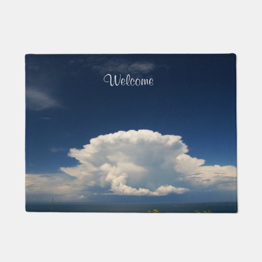 Paillasson Nuage Blanc Puffé Photo (Devant)