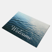 Paillasson Nuances d'eau bleue Photographie de la nature Abst (Incliné)