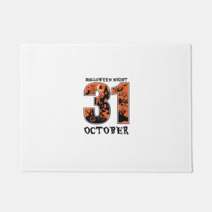 Paillasson Nuit d'Halloween Maison Hantée d'Octobre Sorcière