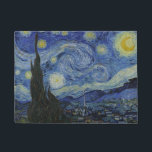 Paillasson "Nuit étoilée" par Van Gogh<br><div class="desc">Ce design présente une reproduction en très haute résolution non altérée et non modifiée du célèbre tableau "Starry Night" de Van Gogh.</div>