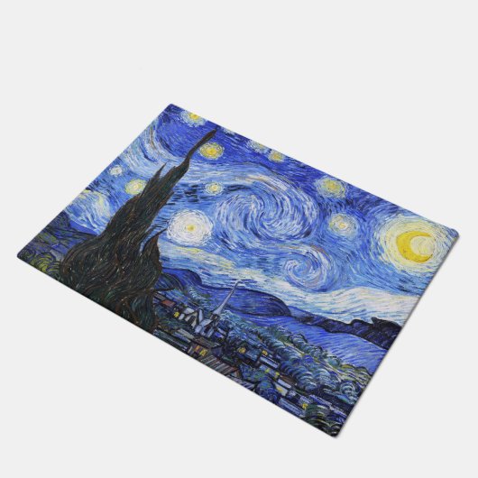 Paillasson Nuit étoilée par Vincent Van Gogh (Incliné)