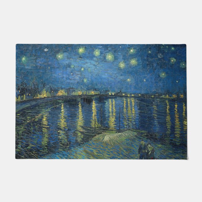 Paillasson Nuit étoilée sur le Rhône (par van Gogh) (Devant)