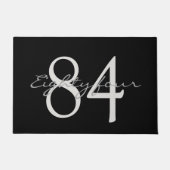 Paillasson Numérique et texte sur mat arrière - plan noir (Devant)