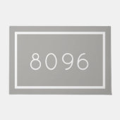 Paillasson Numéro d'adresse moderne | Couleurs modifiables (Devant)