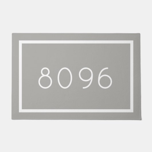 Paillasson Numéro d'adresse moderne | Couleurs modifiables (Devant)