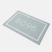 Paillasson Numéro d'adresse moderne | Couleurs modifiables (Incliné)