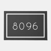 Paillasson Numéro d'adresse moderne | Couleurs modifiables (Devant)