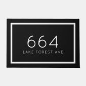 Paillasson Numéro d'adresse personnalisé | Couleurs modifiabl (Devant)