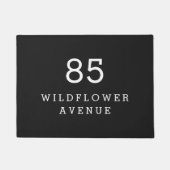 Paillasson Numéro de la maison Nom de la rue Adresse moderne  (Devant)