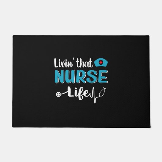 Paillasson Nurse Gift | Living That Nurse Life (Devant)